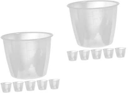 ULTECHNOVO 12piezas Tazas Medidoras De Arroz Transparentes De Reutilizables Para Cocinas y Cocedoras De Arroz