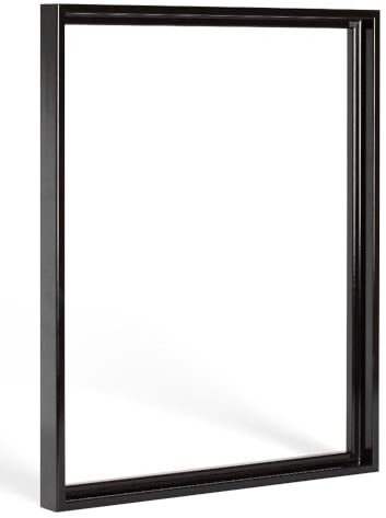 Bildershop-24 Schattenfugenrahmen Lamia 30x200cm Schwarz (Hochglanz) Selbstmontage Bausatz DIY