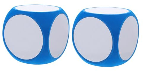 HOMSFOU 2pezzi Dadi in Schiuma Grandi da Cancellabili Secco e Scrivibili per Giochi in Classe e Insegnamento della Matematica Dadi Vuoti Jumbo per attività Didattiche e creatività