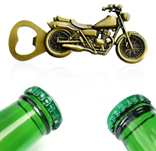 GONZTEL 1Pcs Vintage Abrebotellas de Cerveza en Forma de Moto, Regalos para Moteros, Regalos Originales para Hombres, Día de San Valentín, Cumpleaños, Esposo, Padre, Abuelo, Amigo