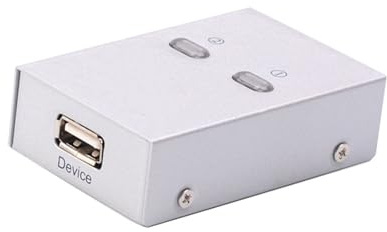 Toddmomy Commutateur USB 2.0 pour Imprimante Multifonction Argenté, Partage Automatique de Périphériques, Boîtier Plastique et Métal, pour Bureau à Domicile