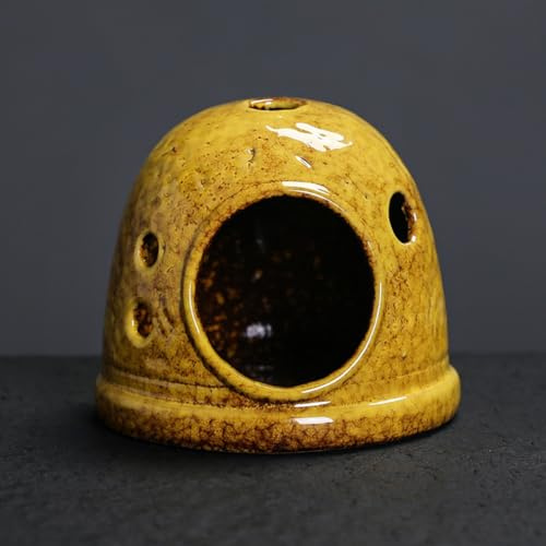 Creative Space Capsule Fish Tank Ornament Hamster Cage Peru Sacred Wood Burning Stand Tray Palo Santo Holder Tray (D)
