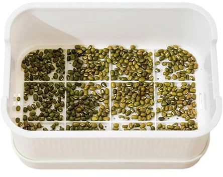 Vassoio per germogliare, germogli, vasi per germinazione, per germogli, germogli di fagioli verdi, piantine di verdure, per coltura dell'acqua e giardinaggio domestico