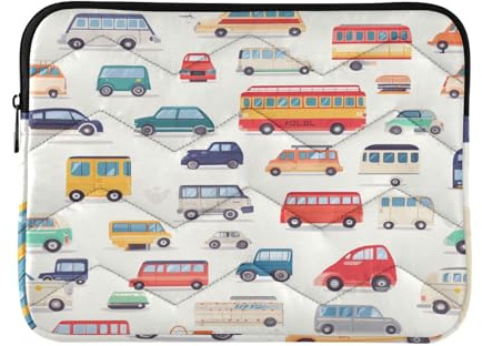 ALAZA Transport Cartoon Cars Laptop Sleeve Bag Waterproof Protective Notebook Case, 15.6 Inch