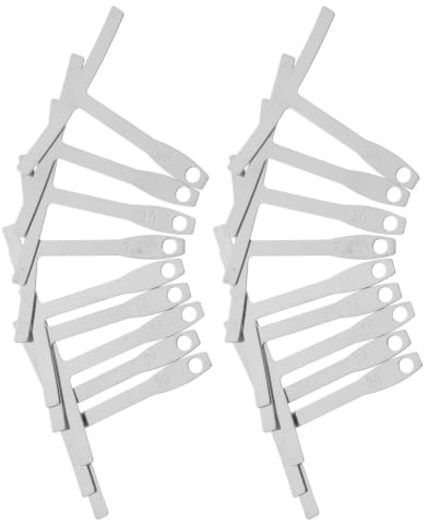 BESPORTBLE Medidor de Radio Medición Precisa y Fácil de Usar 18 Piezas para Guitarra Metal Color Plata Adecuado para Talleres de Luthier y Reparaciones de Guitarra