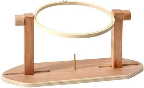 Justerbart broderistativ, trä 360° roterande hållare