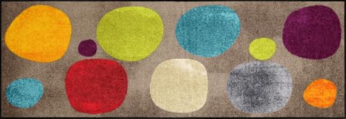 Salonloewe Minimatte Broken Dots Colourful I Schmutzfangmatte & Fußabtreter für Innen 60 x 180 cm