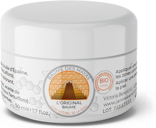 BAUME DES MAYAS® - Baume des Mayas - À base d'Ingrédients Biologiques et 100% Naturels - Formule Exclusive du Laboratoire Janine Benoit - Pour peaux lésées ou sujettes aux démangeaisons - 50 ml
