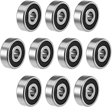 sourcing map 10 st spår kullager 6300-2RS Z2 dubbel skärmad kolstål 10 mm x 35 mm x 11 mm