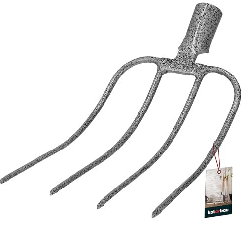 KOTARBAU® Forke Mistgabel Grabegabel Spatengabel Heugabel 4 Zinken Grabgabel 4 Zinken