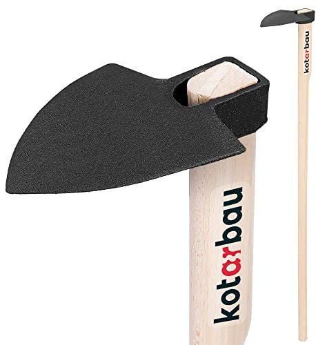 KOTARBAU® Gartenhacke 130mm aus Geschmiedetem Stahl mit Holzstiel Gartenwerkzeug Unkrauthacke Pflanzhake Gartenzubehör Gartengeräte Garten Handwerkzeuge Gartenpflege