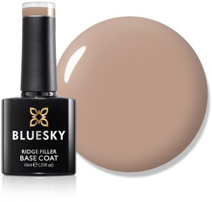 BLUESKY Gel Nail Polish, Ridge Filler Base Coat, MB04, Nude, 10ml, Gel Nagellack Rillenfüllender Glatt Grundlack Nackt (Härtung unter UV-LED-Lampe erforderlich), 10 ml