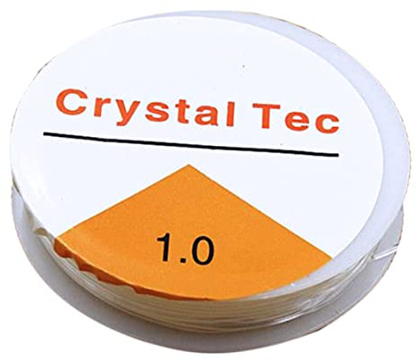 Cordon élastique transparent de 1 mm x 5 m pour la fabrication de bijoux, colliers, bracelets, perles