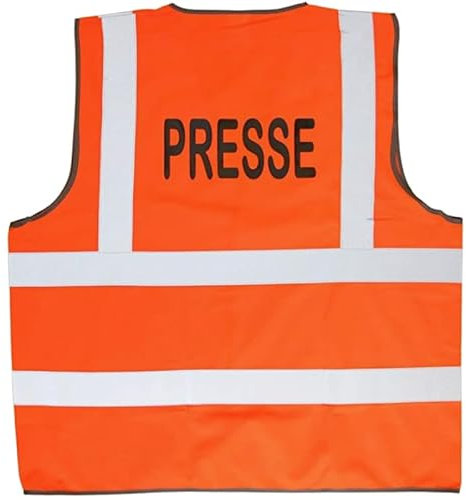 Line Shop Gilet de sécurité Orange marquage dos Presse (2XL)