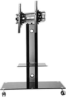 CAZARU 32-55 Inch Television Stands On Wheels, TV Riser TV Mounts, Stands & Turntables, Trolley Floor Bracket, Load 40Kg/88Lb