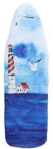 ZJIEX Housse De Planche À Repasser De 140x50cm, Housse Table À Repasser Extra Épais, Housse De Repassage En Coton À Impression Numérique, Résistant Aux Brûlures ( Color : Seagulls , Size : 140*50cm/55