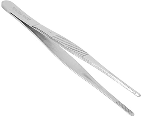 Pinzas De Acero Inoxidable, Pinzas Para Apósitos, Punta Recta Dentada, Pinzas Quirúrgicas De Acero Inoxidable Antideslizantes, 5,5 Pulgadas