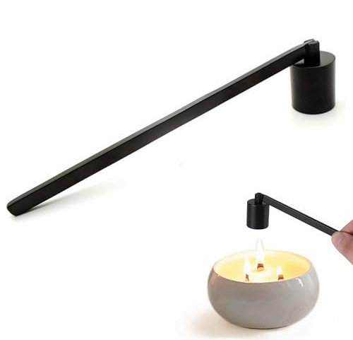 NVTRSD Kerzenlöscher, Black Kerzenlöscher, Dochtlöscher mit Langer Griff Edelstahl, Kerzenlöscher für die Alle Kerzen