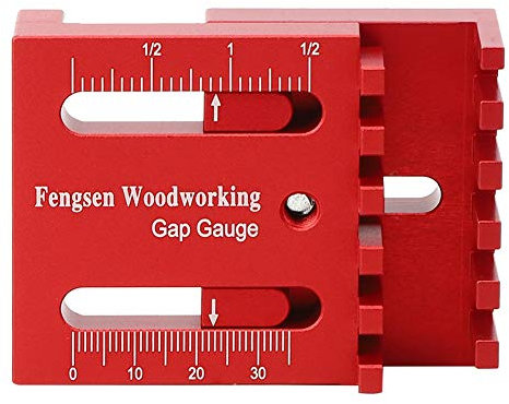 Tyenaza Mini-Lückenmessgerät für die Holzbearbeitung, Lückenmessgerät aus Aluminiumlegierung, Tiefenmessung, Sägezahnlineal, Markierungslehre, Tiefenmesslineal für