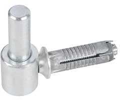 Alberts 864446 Kloben zum Einschrauben | mit metrischem Gewinde | galvanisch blau verzinkt | Dornmaß Ø16 mm | 65 x 33 mm | 10er Set