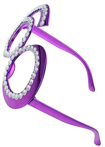 Cabilock Lustige Zahl Geburtstagsbrille Strass Rahmen Dekorative Partybrille Requisite