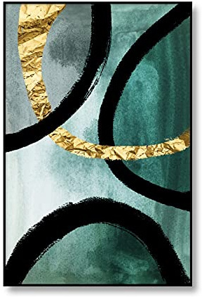 Abstrait minimaliste Géométrique Ligne géométrique Peinture murale Art Art de toile Peinture Poster Imprimer Images murales pour salon Décoration de la maison(2,60x90cm No Frame)