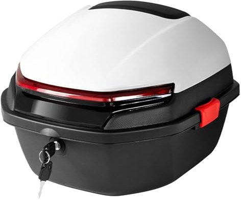 AOZENG Motorrad Topcase Großes Fassungsvermögen Reisekoffer for Motorroller wasserdichte Aufbewahrungsbox Mit Nachtreflektor Mit Montagezubehör Geeignet for Motorräder und Motorroller(C)
