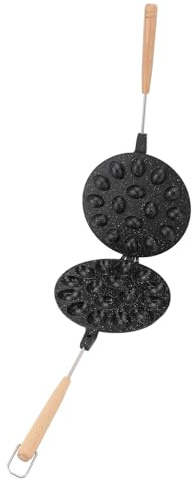 Maker di Stampaggio di Biscotti in Noce, 16 Fori Cookie da Dado a Piastre Premere il Produttore di Stampaggio, Strumento da Forno a Forma di Olio Non Bastoncino (stile 1)