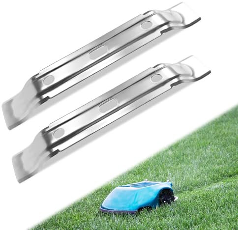 2 Stück Messerklingen Kompatibel für Stihl Mähroboter iMOW RMI 422, 422P, 422PC, Mähmesser Ersatzmesser, Edelstahl Rasenmäherklingen, 20cm Stihl Mähmesser Messerklingenm, Edelstahl Klingen