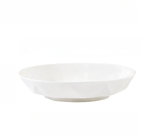 AMRISBTYS Set di 4 ciotole in ceramica bianca, perfette per zuppe per cucina, ciotole per cereali, stoviglie, adatte al microonde per farina d'avena, frutta, insalata e riso, lavabili in lavastoviglie