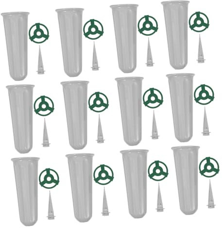 HEALEEP 1 Set Di Vasi Floreali Commemorativi Vaso Di Plastica A Forma Di Cono Per Fiori Da Cimitero - Portafiori Commemorativo Per Composizioni Di Lapidi Per All'Aperto