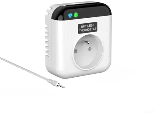 UTTASU Smart Thermostat Steckdose, Programmierbare Thermostatsteckdose, WiFi Steckdosen Thermostat, Mit Sprachsteuerung Und Wochenprogramm, Für Tuya App Und Heizgeräten(FR)