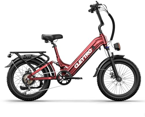 Lohang Elcykel XC20 MTB 20 tum 250 W batteri 48 V20Ah 50–150 km, 7 hastigheter (röd)