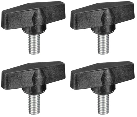 QUARKZMAN 4 Stück Flügelschraube M10 x 20mm, RändelschraubeDaumenschrauben Griff, Edelstahl T-förmige Klemmschraubenknopf für Schnellentfernung Handfestziehen Knopfersatz