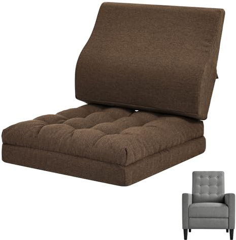 GOFORIT Sitzkissen mit Rückenkissen Set, Sitzerhöhung für Ältere, Zweilagiges Memory-Schaum Stuhlkissen, Ergonomisch Lendenwirbelkissen für Sessel, Sofa, Liegestuhl, Groß, rutschfest, Braun