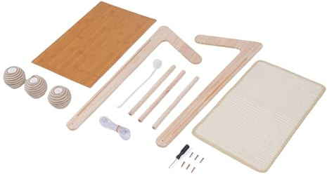 Fdit Tablero Rascador para Gatos, Almohadilla Rascadora Resistente Al Desgaste de Larga Duración para Gatos de Interior, Rascador Vertical de Madera de Sisal para Juguete de Juego para Mascotas