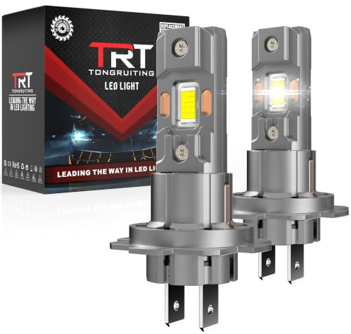 Tongruiting H7 LED Headlight Bulb, 110W 40000LM 6500K White, 900% Brighter | LED H7 Headlight Bulb with 15000 RPM Fan, 70,000 Hours Lifespan, 1:1 Halogen Size, Plug & Play, 2 Pack