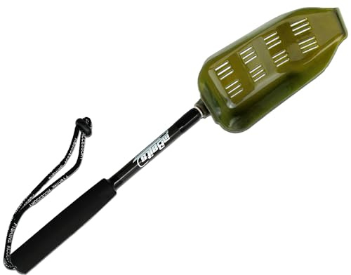 Magic Baits Futterschaufel Wide mit Griff Futterkelle Bait Spoon with Slots and Handle Futterschaufel für Boilies Pellets Partikel