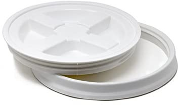 GritGuard Gamma Seal Bucket Lid White Suitable for Grit Guard Wash Buckets Buckets, Suitable for Meguiar's