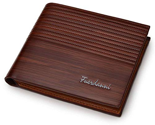 ELLENNE CARTERA HOMBRE CARTAS PIEL PU RFID NFC W01, Light Coffee, Sutil, Talla única