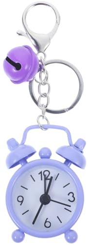 NICERIO Mini Alarm Clock Keychain Creative Key Ring Bag Pendant Compact 2.48X1.77X0.70 Inch Unique Gift for Students Key Holder