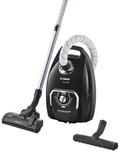 Bosch Serie 8 | Classic dammsugare med påse BGL8X329 extra lång sladd, tvättbart HEPA13-filter, svart