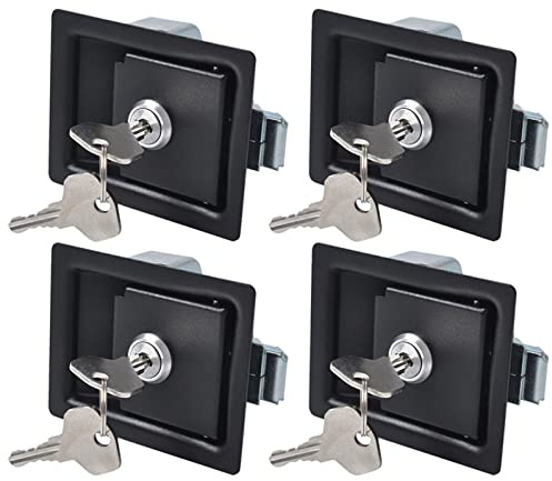 Torcarvh Lot de 4 cadenas pour remorque de camping-car - Boîte à outils - Verrouillage de poignée pagaie - Antivol - Pour camping-car, caravane