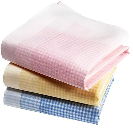 Vivienne et Merlin Fazzoletti Donna Premium 100% Cotone 35 x 35 cm Confezione da 3 Modello P01