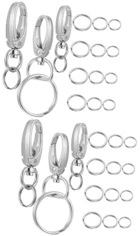 minkissy 2sätze Hundemarken Clip Mit Passenden Ringen Für Katzen Und Hundehalsbänder Stabiler Zinklegierungsclip Geeignet Für Kleine Bis Mittelgroße Haustiere Einfaches Anbringen Und