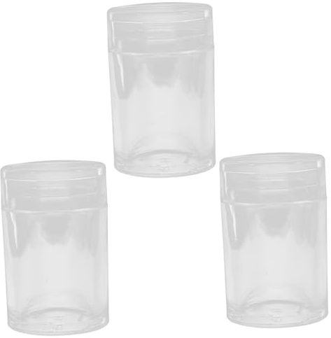 Cabilock 3piezas Contenedor Transparente Para Bastoncillos De Algodón Cajas Para Empacar Hisopos Ligero y Duradero Para Organizar