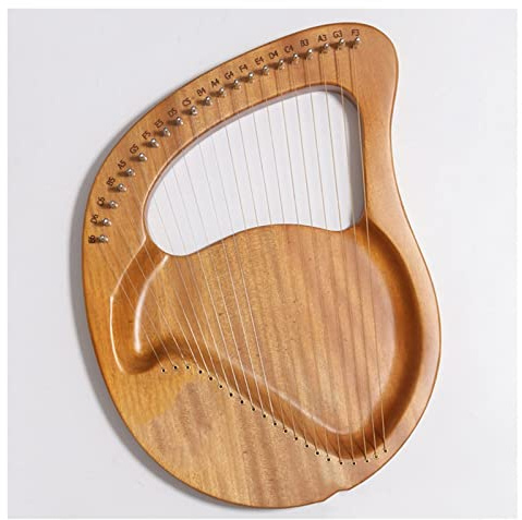 21 24 Saiten Lyra Harp Instrument Transparent Lyra Harp Musikinstrument mit Stimmgerät Hammer Lyre ?Harfe für Anfänger