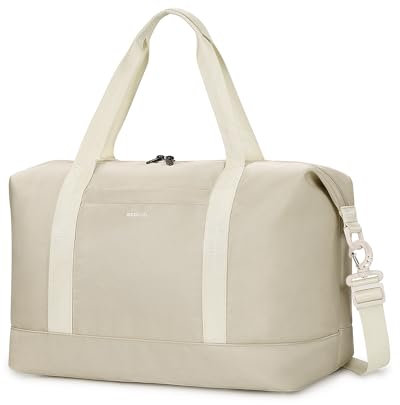 ECOHUB Ryanair Handgepäck Tasche 40x30x20, 20L Ryanair Handgepäck 40x20x25 für Flugzeug, Faltbare Reisetasche Mit Abnehmbar Nass-Tasche, Ryan Airlines Bag 40x20x25, Weekender Damen Herren(Beige)