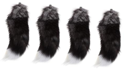 VALICLUD 4 Stück Fuchsschwanzkostüm Cosplay-Kostümschwanz realistischer Fuchsschwanz Cosplay- für verkleiden für Party Metall