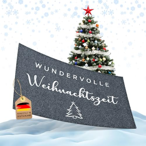 ElbFuchs Fußmatte Weihnachten 60x40cm Wundervolle Weihnachtszeit I rutschfeste Türmatte für Innen & überdachte Außenbereiche I Ideal als Schmutzfang- und Eingangsmatte